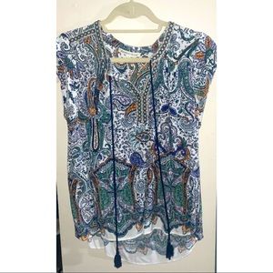 daniel rainn blouse - strings have little tassels at the end